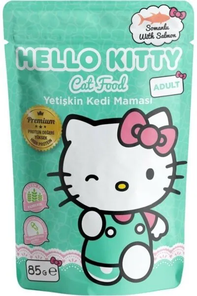 Hello Kitty Somonlu Yetişkin 85 gr Kedi Maması