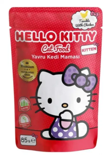 Hello Kitty Tavuk Etli Tahılsız Yavru 85 gr Kedi Maması