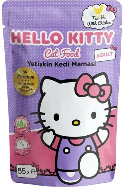 Hello Kitty Tavuklu Yetişkin 85 gr Kedi Maması