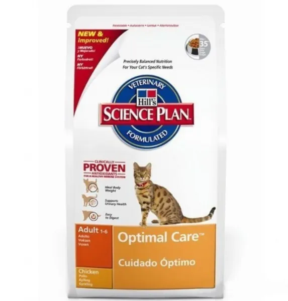 Hill's Adult Optimal Care Tavuklu 15kg Kedi Maması