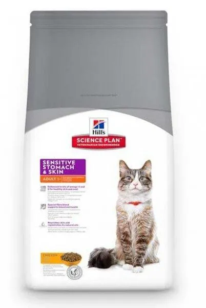 Hill's Adult Sensitive Stomach Skin Tavuklu 1.5 kg Kedi Maması