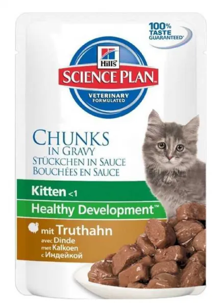 Hill's Chunks Gravy Hindi Etli Yavru 85 gr Kedi Maması