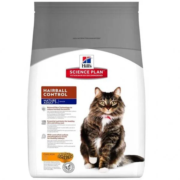 Hill's Science Plan Hairball Tavuklu Yaşlı 1.5 kg Kedi Maması