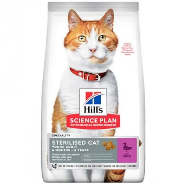 Hill's Sterilised Ördekli 3 kg Kedi Maması