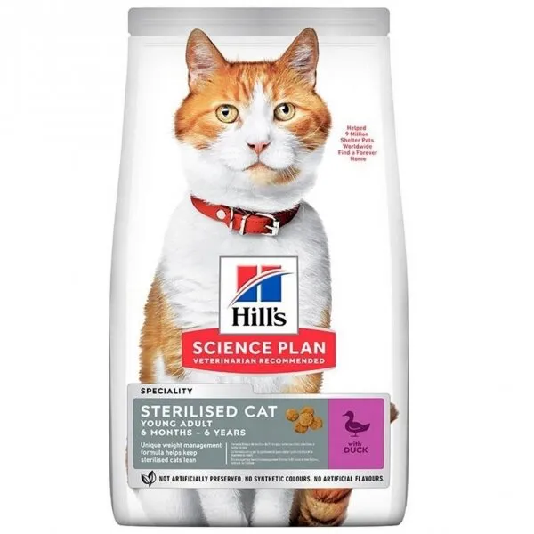 Hill's Young Sterilised Ördekli Kısırlaştırılmış 3 kg Kedi Maması