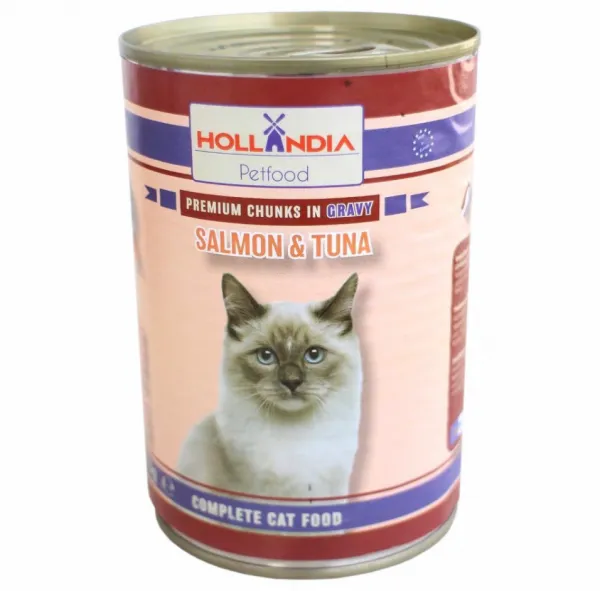Hollandia Somon ve Ton Balıklı 415 gr Kedi Maması