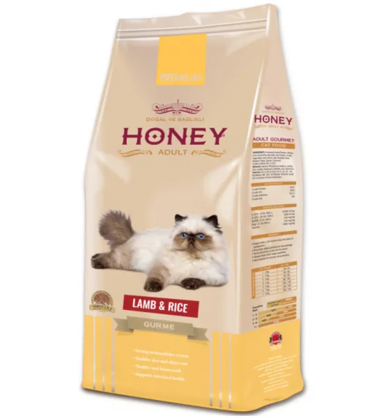 Honey Premium Gurme Adult Kuzu Etli ve Pirinçli 15 kg 15000 gr Kedi Maması