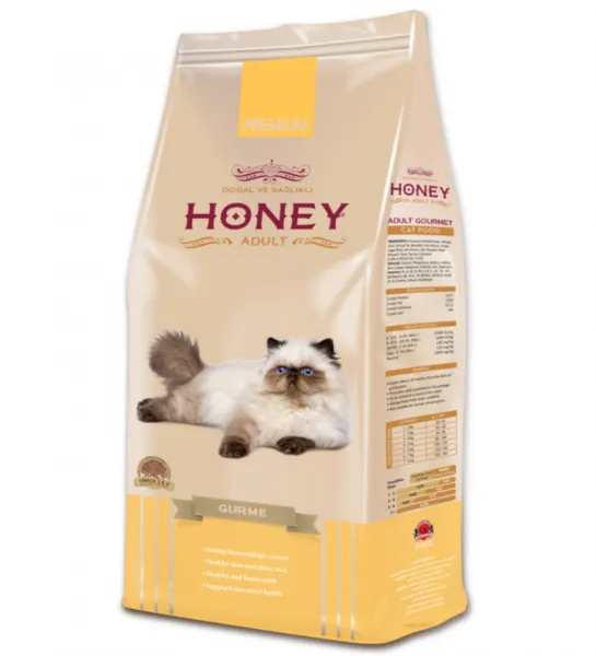 Honey Premium Gurme Adult Renkli Taneli 15 kg 15000 gr Kedi Maması