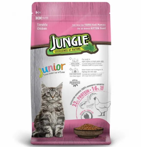 Jungle Kitten Tavuklu 12 kg Kedi Maması