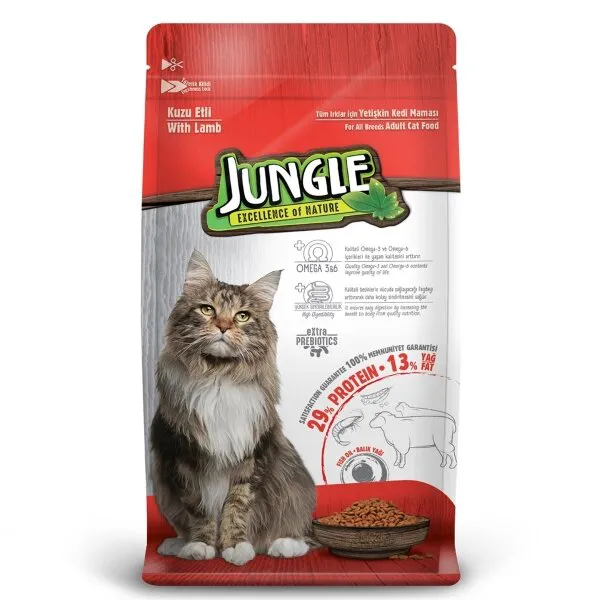 Jungle Kuzu Etli Yetişkin 1.5 kg Kedi Maması