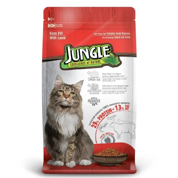 Jungle Kuzulu Yetişkin 500 gr Kedi Maması