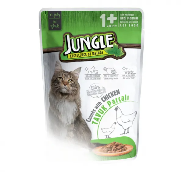 Jungle Pouch Tavuklu 100 gr Kedi Maması