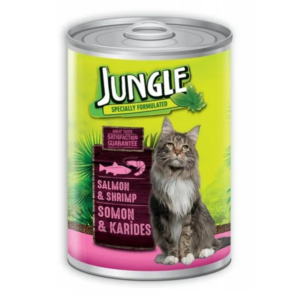 Jungle Somon ve Karidesli 415 gr Kedi Maması