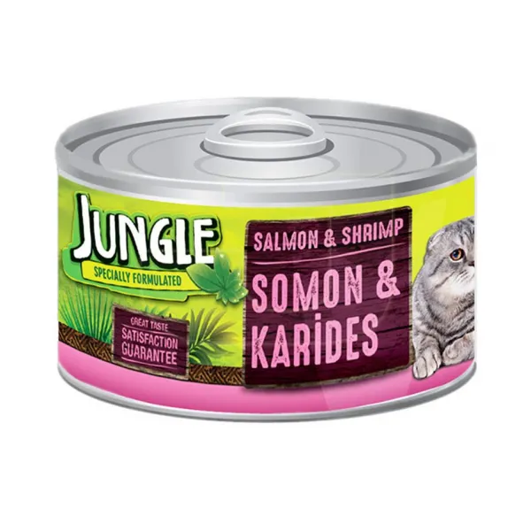 Jungle Somon ve Karidesli 85 gr Kedi Maması
