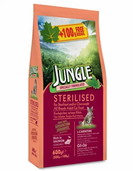 Jungle Sterilised Somonlu 600 gr Kedi Maması