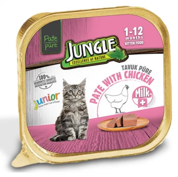 Jungle Sütlü Tavuk Püreli Yavru 100 gr Kedi Maması