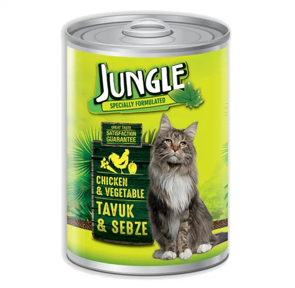 Jungle Tavuklu ve Sebzeli 415 gr Kedi Maması