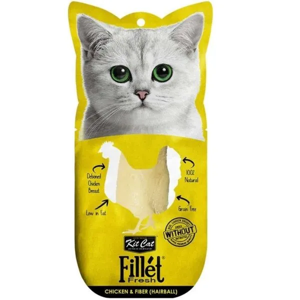 Kit Cat Fillet Fresh Chicken & Fiber Fileto 30 gr Kedi Maması