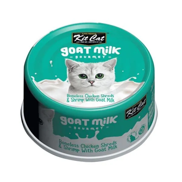 Kit Cat Keçi Sütlü Gourmet Tavuklu & Karidesli 70 gr Kedi Maması