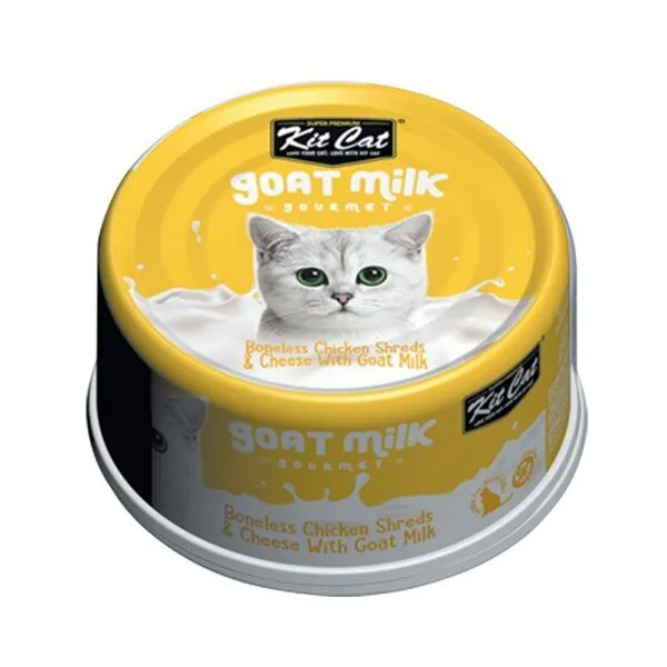 Kit Cat Keçi Sütlü Gourmet Tavuklu & Peynirli 70 gr Kedi Maması