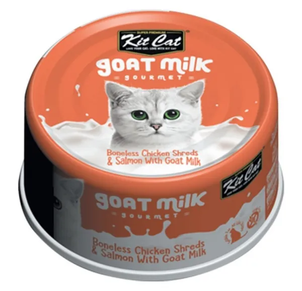 Kit Cat Keçi Sütlü Gourmet Tavuklu & Somonlu 70 gr Kedi Maması