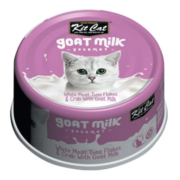 Kit Cat Keçi Sütlü Gourmet Tunalı & Yengeçli 70 gr Kedi Maması