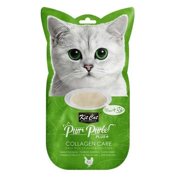 Kit Cat Purr Puree PLUS Collagen Care Chicken 60 gr Kedi Maması