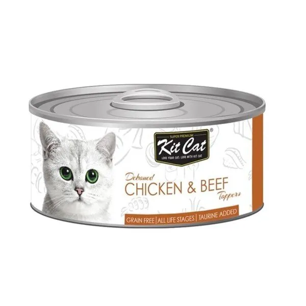 Kit Cat Tavuklu Ve Biftek Parçacıklı 80 gr Kedi Maması