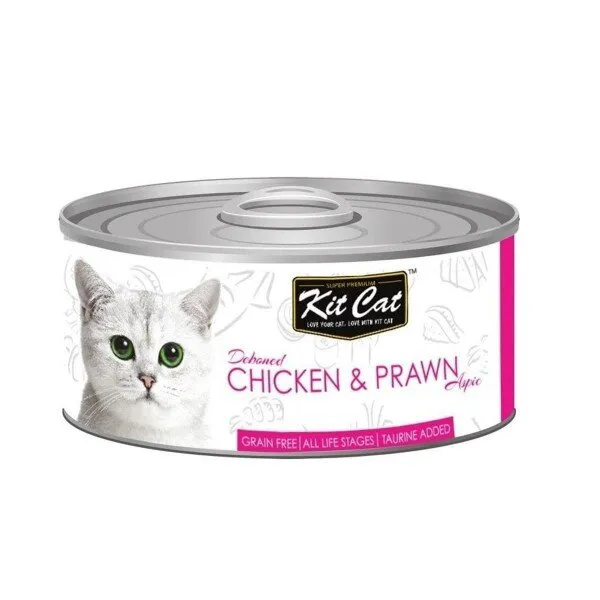 Kit Cat Tavuklu Ve Karides Parçacıklı 80 gr Kedi Maması