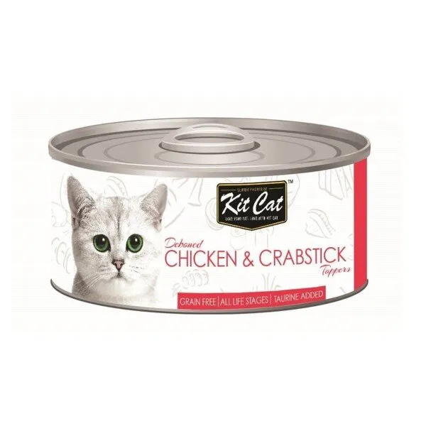 Kit Cat Tavuklu Ve Yengeç Parçacıklı 80 gr Kedi Maması