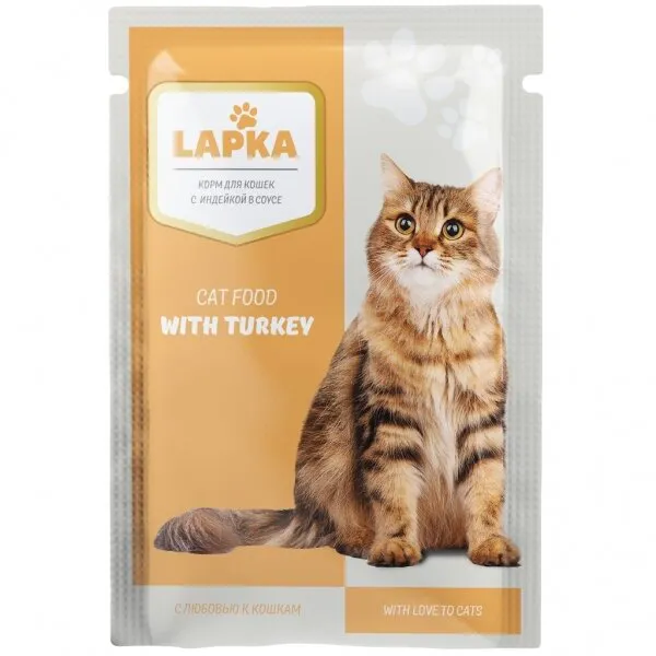 Lapka Pouch Hindi Etli 85 gr Kedi Maması