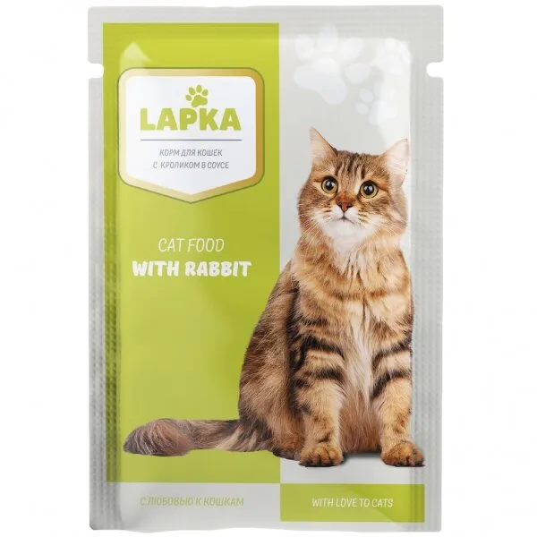 Lapka Pouch Tavşan Etli 85 gr Kedi Maması