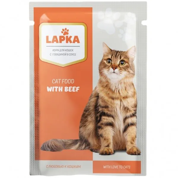 Lapka Sığır Etli 85 gr Kedi Maması