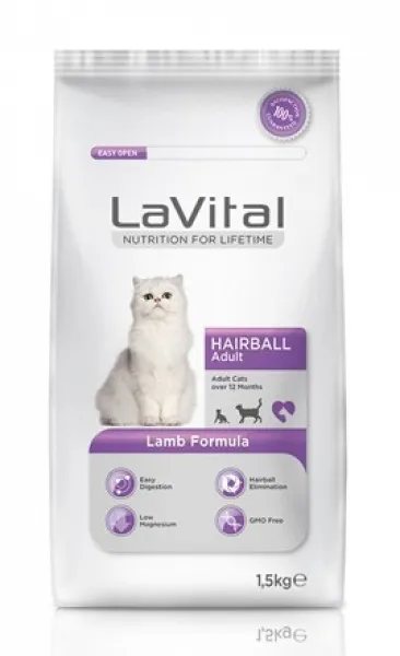 LaVital Adult Hairball Kuzulu Yetişkin 1.5 kg Kedi Maması
