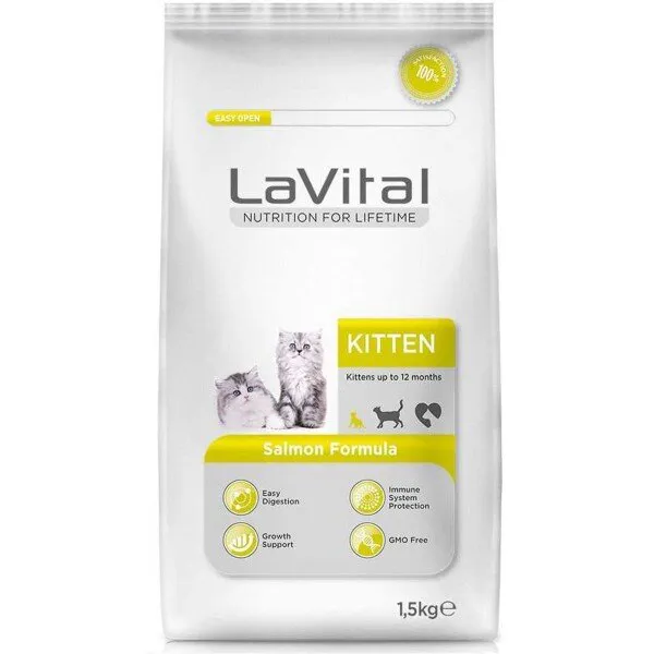 LaVital Kitten Somonlu 1.5 kg Kedi Maması