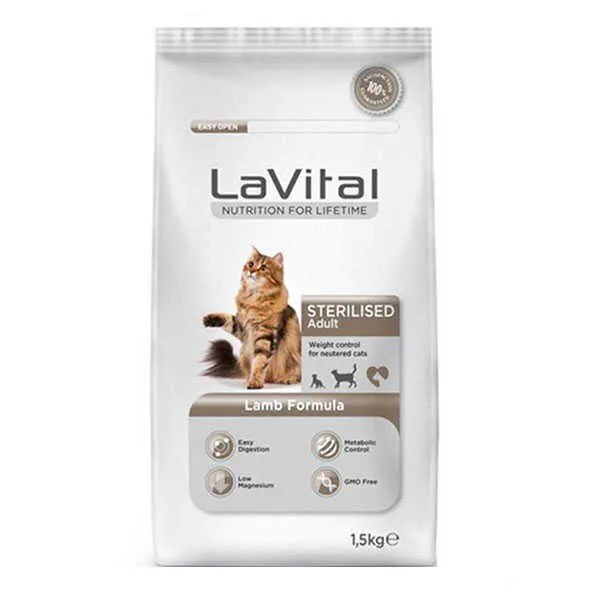 LaVital Kuzulu Kısırlaştırılmış 1.5 kg Kedi Maması