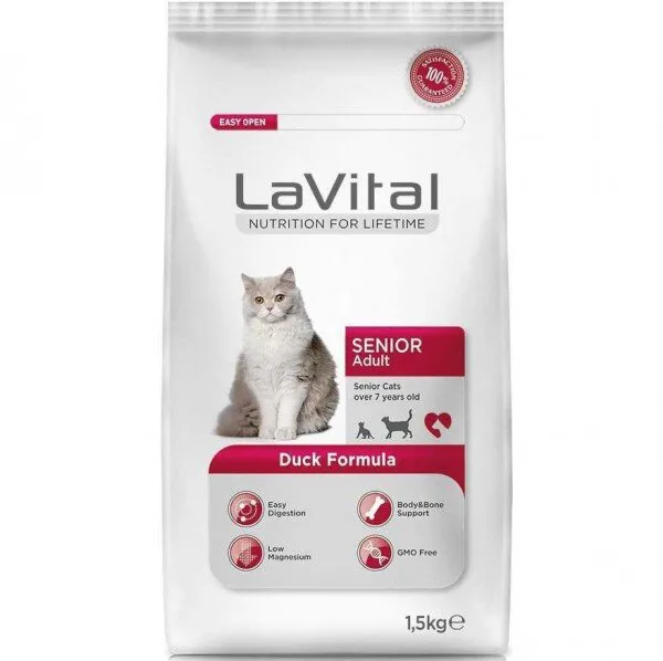 LaVital Ördekli Yaşlı 1.5 kg Kedi Maması