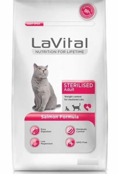 LaVital Sterilsed Somonlu 1 kg Kedi Maması