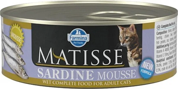 Matisse Cat Mousse Sardalyalı Yetişkin 85  gr Kedi Maması