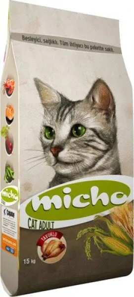 Micho Adult Tavuklu Hamsili ve Pirinçli 15 kg Kedi Maması