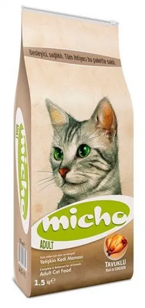Micho Tavuk Hamsi ve Pirinçli Yetişkin 1.5 kg Kedi Maması