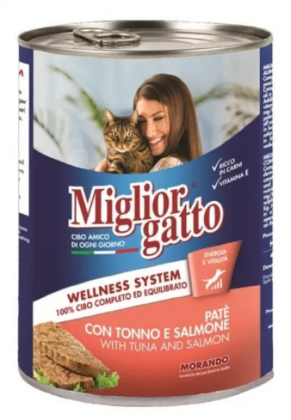 Miglior Gatto Pate Somonlu Ton Balıklı 400 gr Kedi Maması