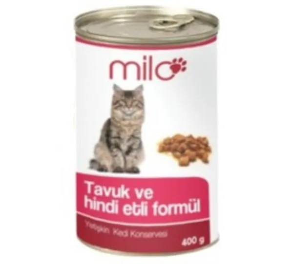 Milo Adult Tavuk ve Hindili 400 gr Kedi Maması
