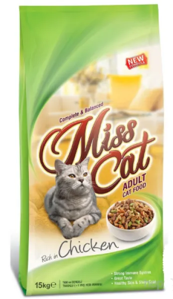 Miss Cat Yetişkin Tavuklu 15 kg Kedi Maması