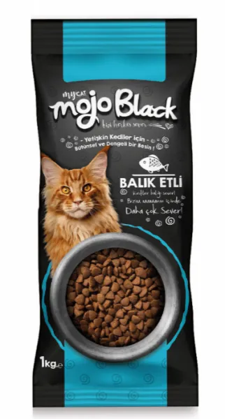 Mycat Mojo Black Balık Etli Sterilised 1 kg Kedi Maması
