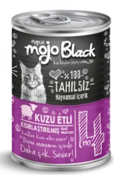 Mycat Mojo Black Kuzu Etli Sterilised 415 gr Kedi Maması