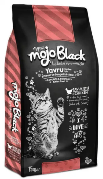 Mycat Mojo Black Tavuk Etli Yavru 15 kg Kedi Maması