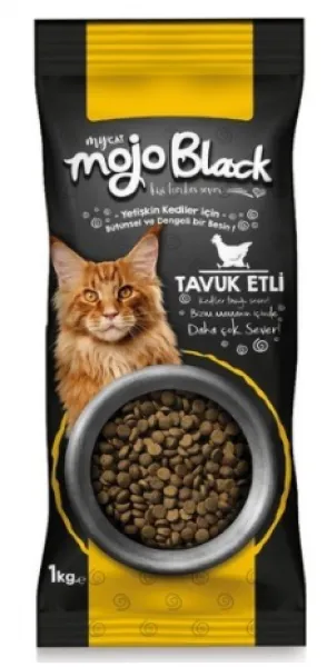 Mycat Mojo Black Tavuk Etli Yetişkin 1 kg Kedi Maması