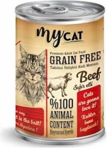 Mycat Tahılsız Sığır Etli 415 gr Kedi Maması