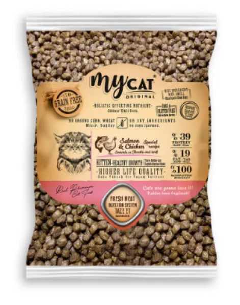 Mycat Tahılsız Somonlu Ve Tavuklu 1 Kg Kedi Maması